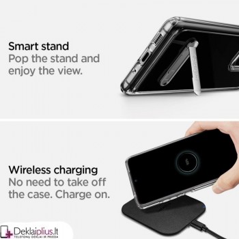 Spigen Ultra Hybrid S skaidrus dėklas - su kojele (Samsung S20 Ultra) Spigen Ultra Hybrid S skaidrus dėklas - su kojele (Samsung S20 Ultra)